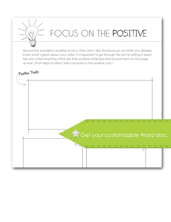 Focus on the Positive, customize
