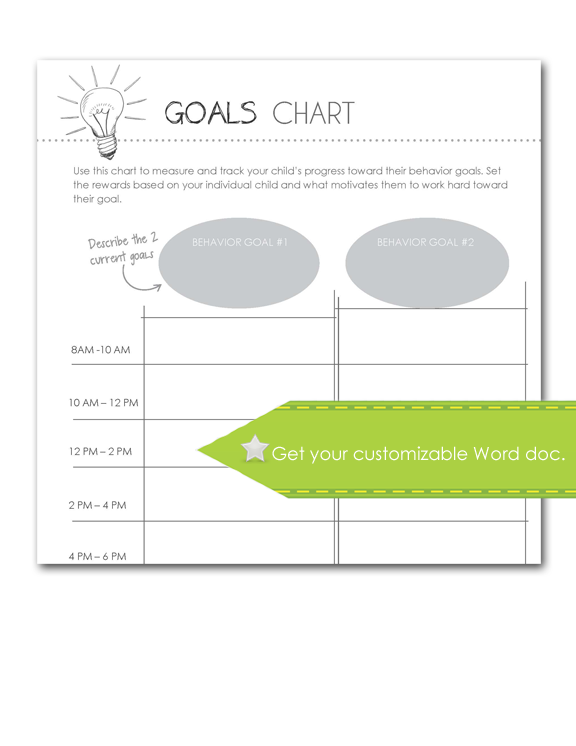 Goals Chart, Customize