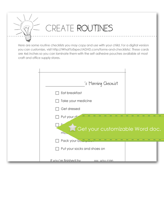 Create Routines, Customize