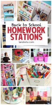 DIY Back to School Homework Stations