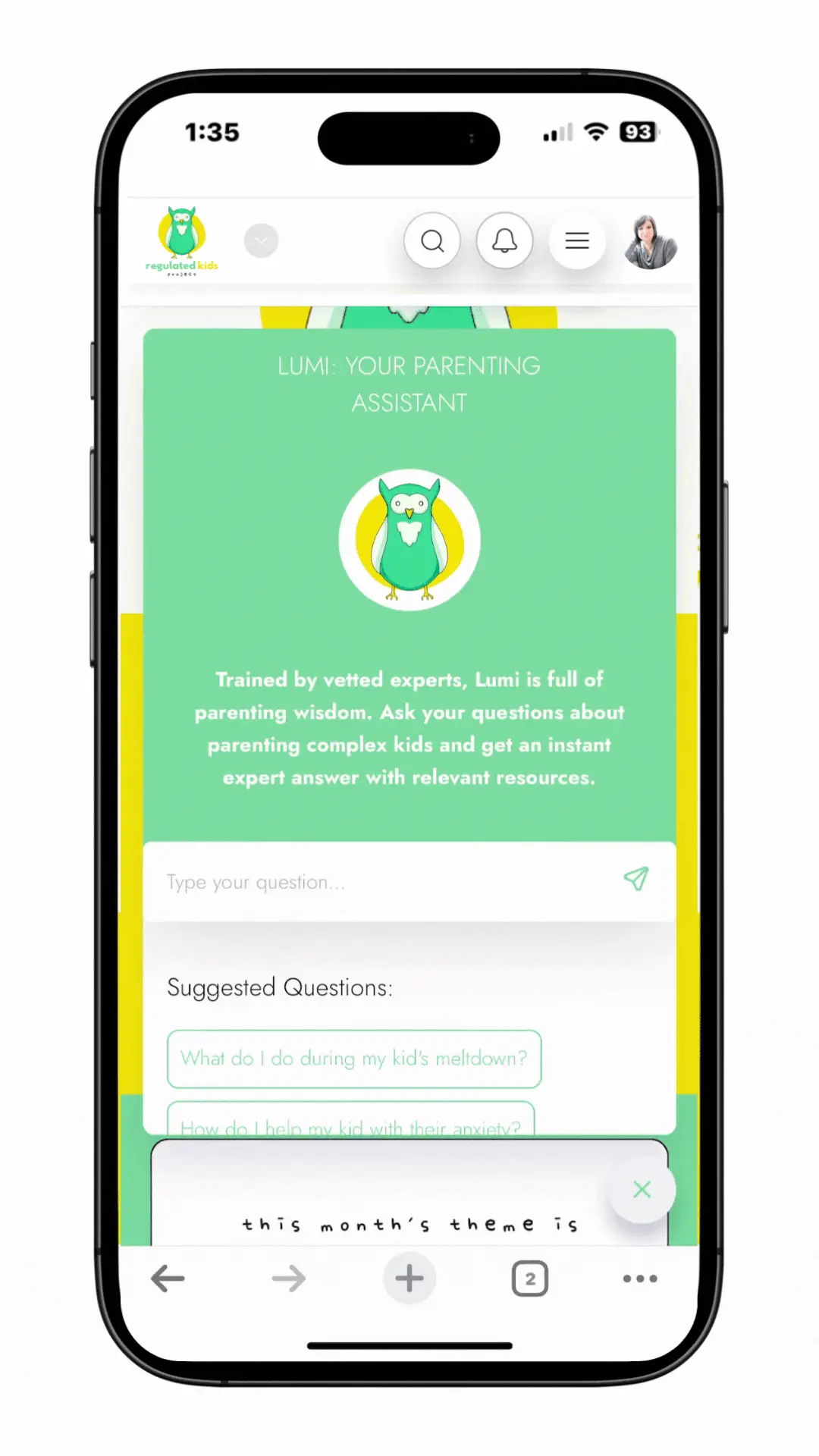 Lumi in action gif-Inside RKP on Phone Screen