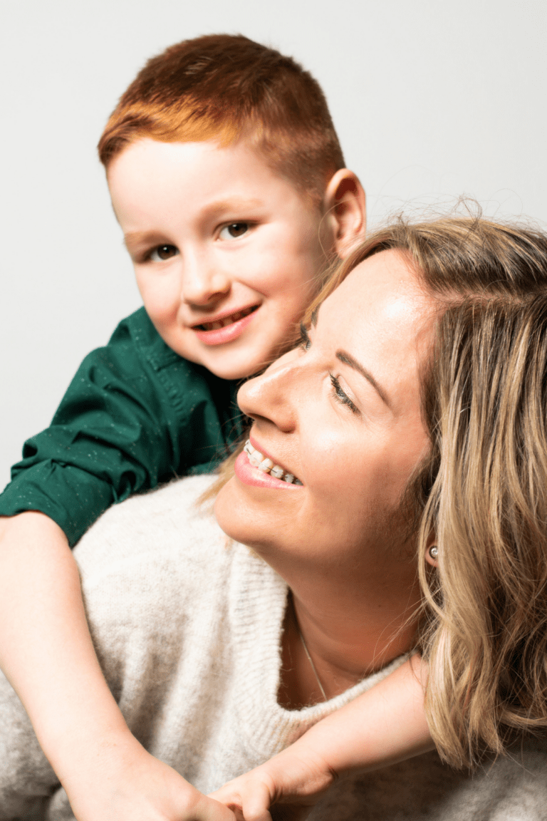 boy and mom happy VERTICAL